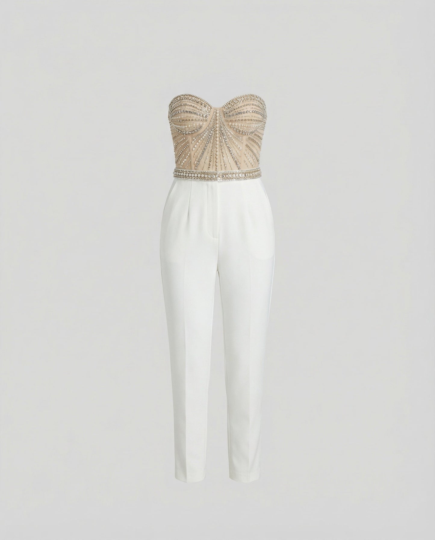 Damen Trägerloser Jumpsuit Elegant