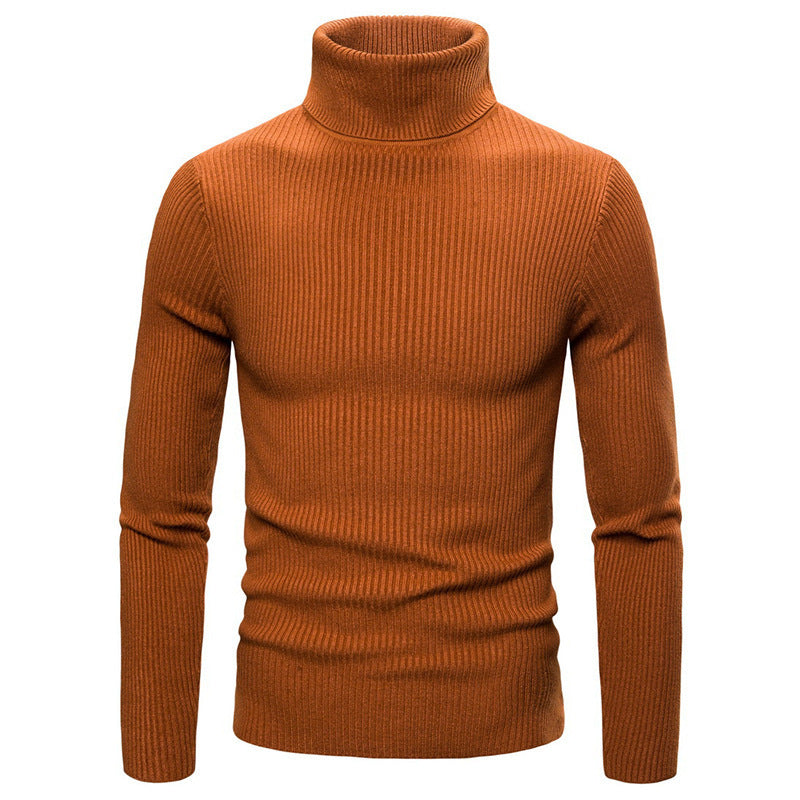 Damen Rollkragenpullover Feinstrick Rippenmuster Beige