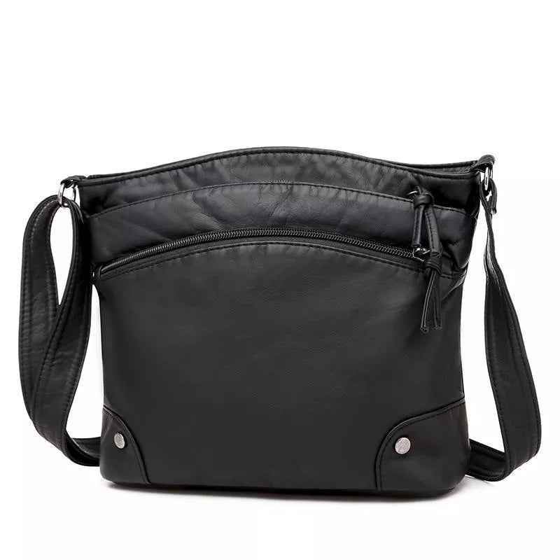 Elegante Damen Schultertasche Leder