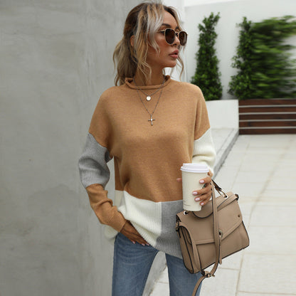 Damen Pullover Modisch Farbblock Norvielle - Norvielle