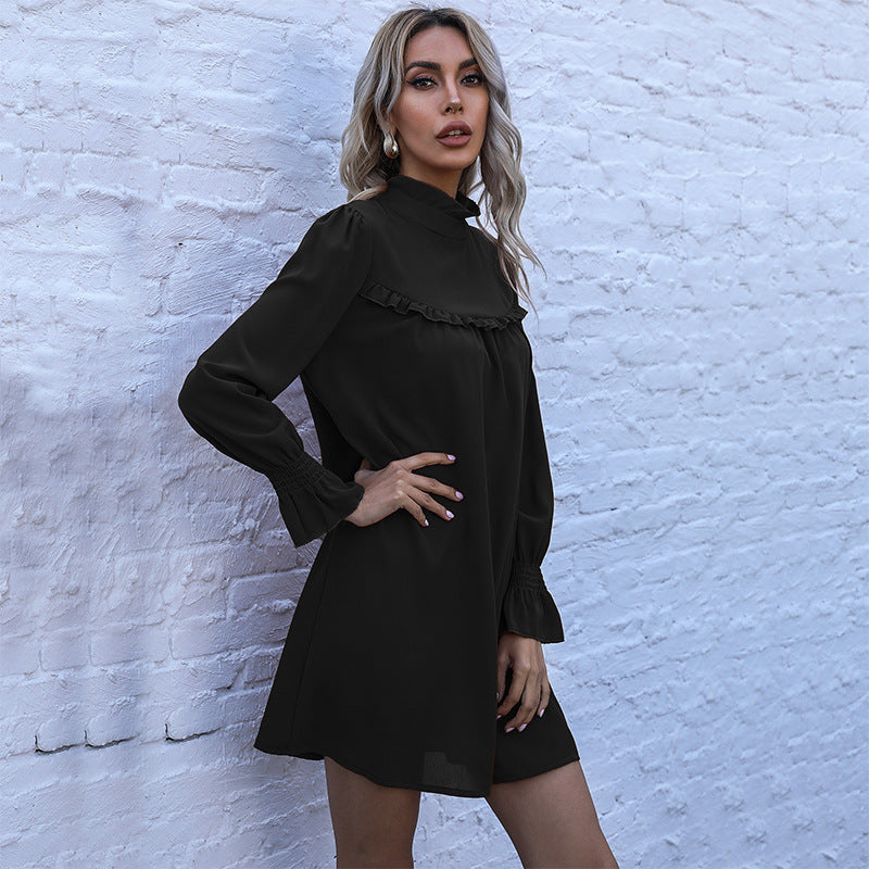 Damen Minikleid mit Puffärmeln und Rüschendetails Norvielle - Norvielle