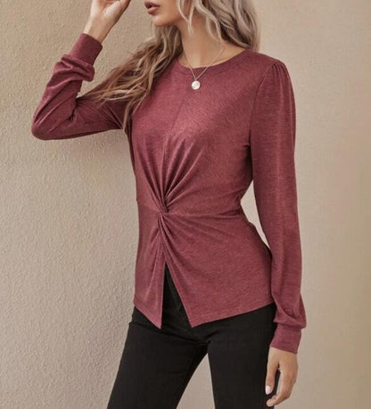 Damen Langarmshirt Elegantes Design Norvielle