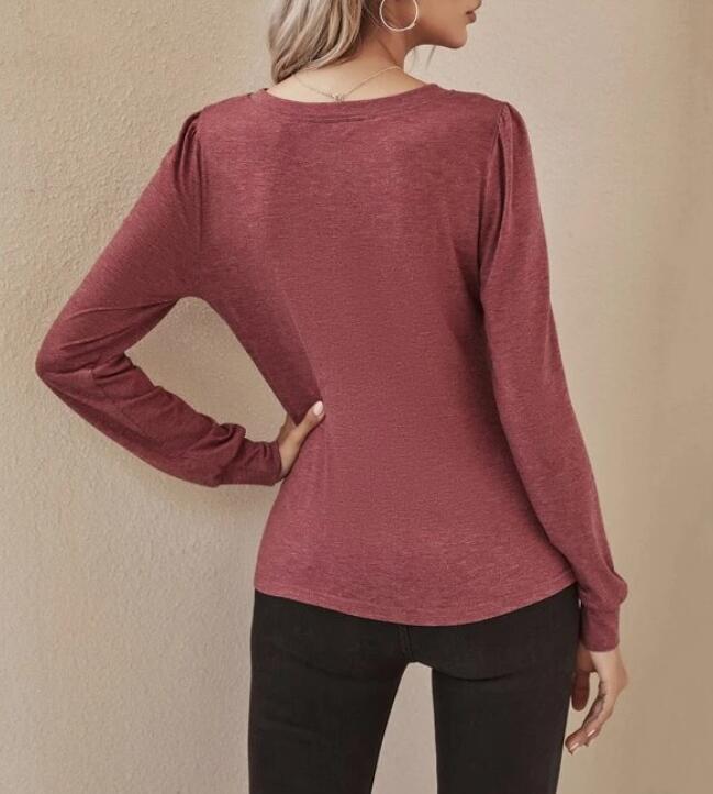 Damen Langarmshirt Elegantes Design Norvielle