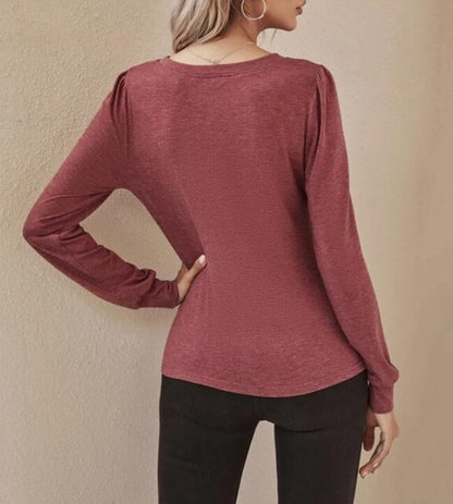 Damen Langarmshirt Elegantes Design Norvielle
