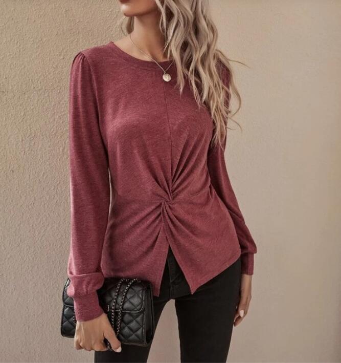 Damen Langarmshirt Elegantes Design Norvielle - Norvielle
