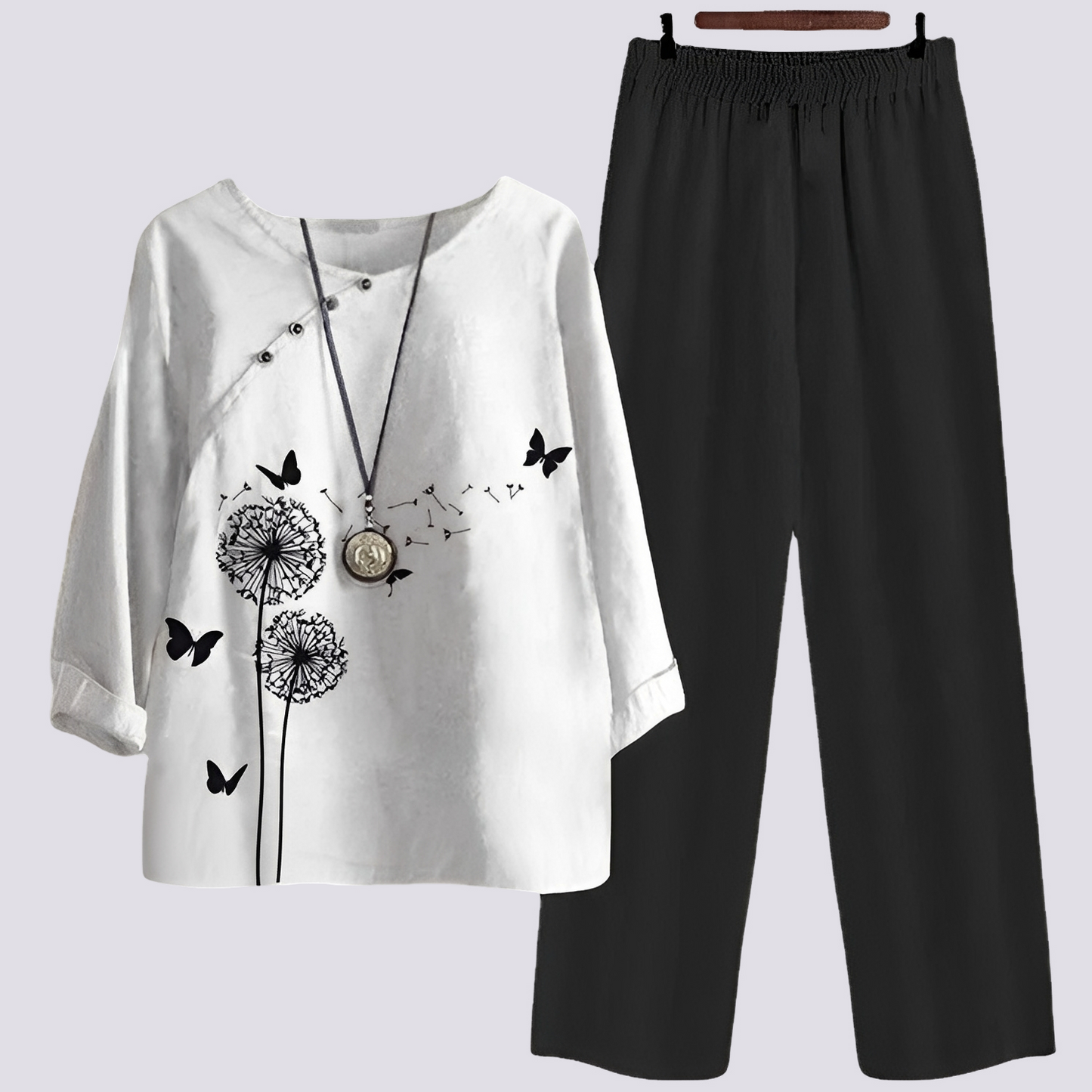 Damen Zweiteiliges Outfit Modernes Muster