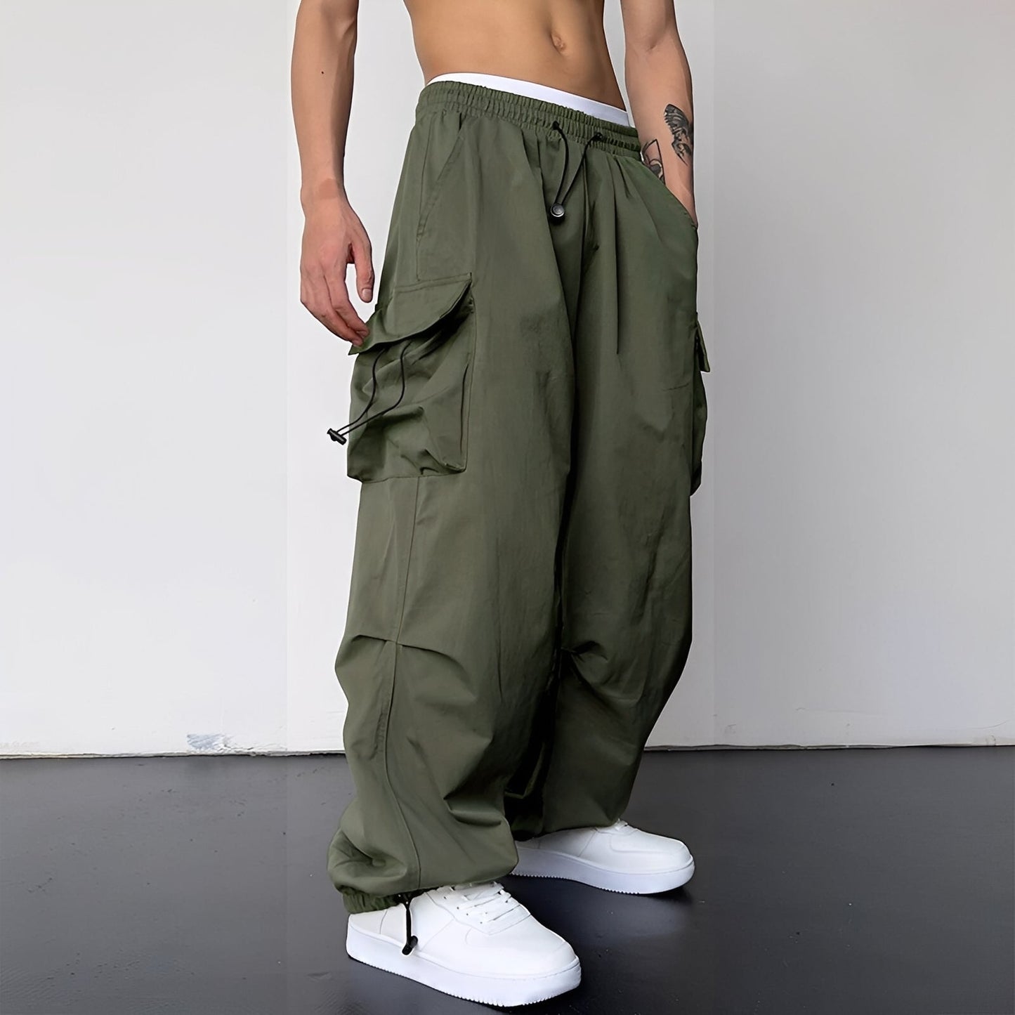 Herren Baggy Cargohose Trendig
