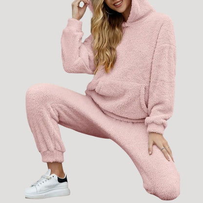 Damen Cozy Kapuzen-Loungewear-Set Frühling