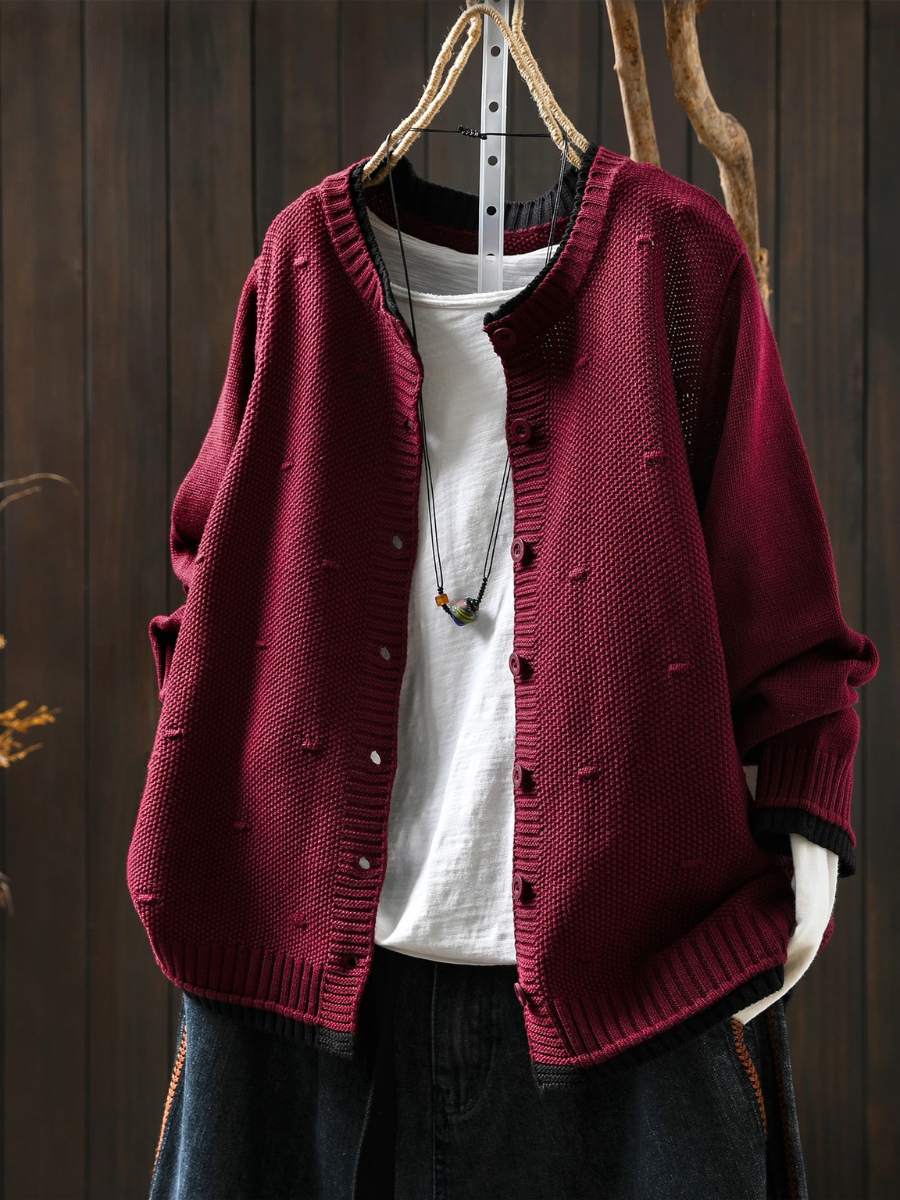 Isolde Texturierter Damen Cardigan - Norvielle