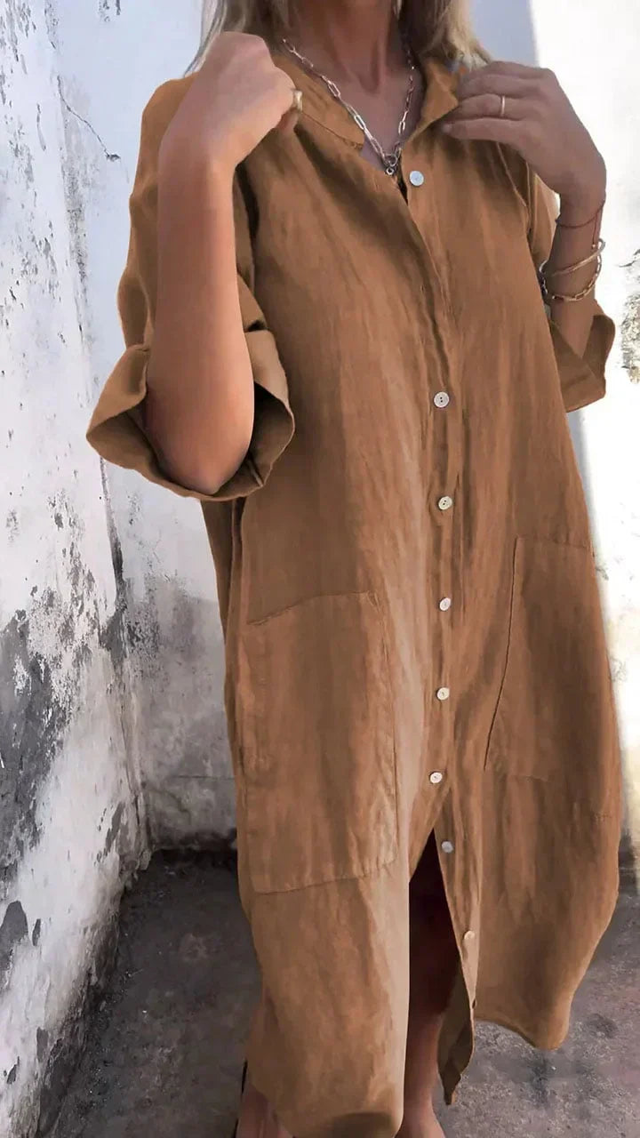 Leichtes Damen Windelkleid Bluse-Style