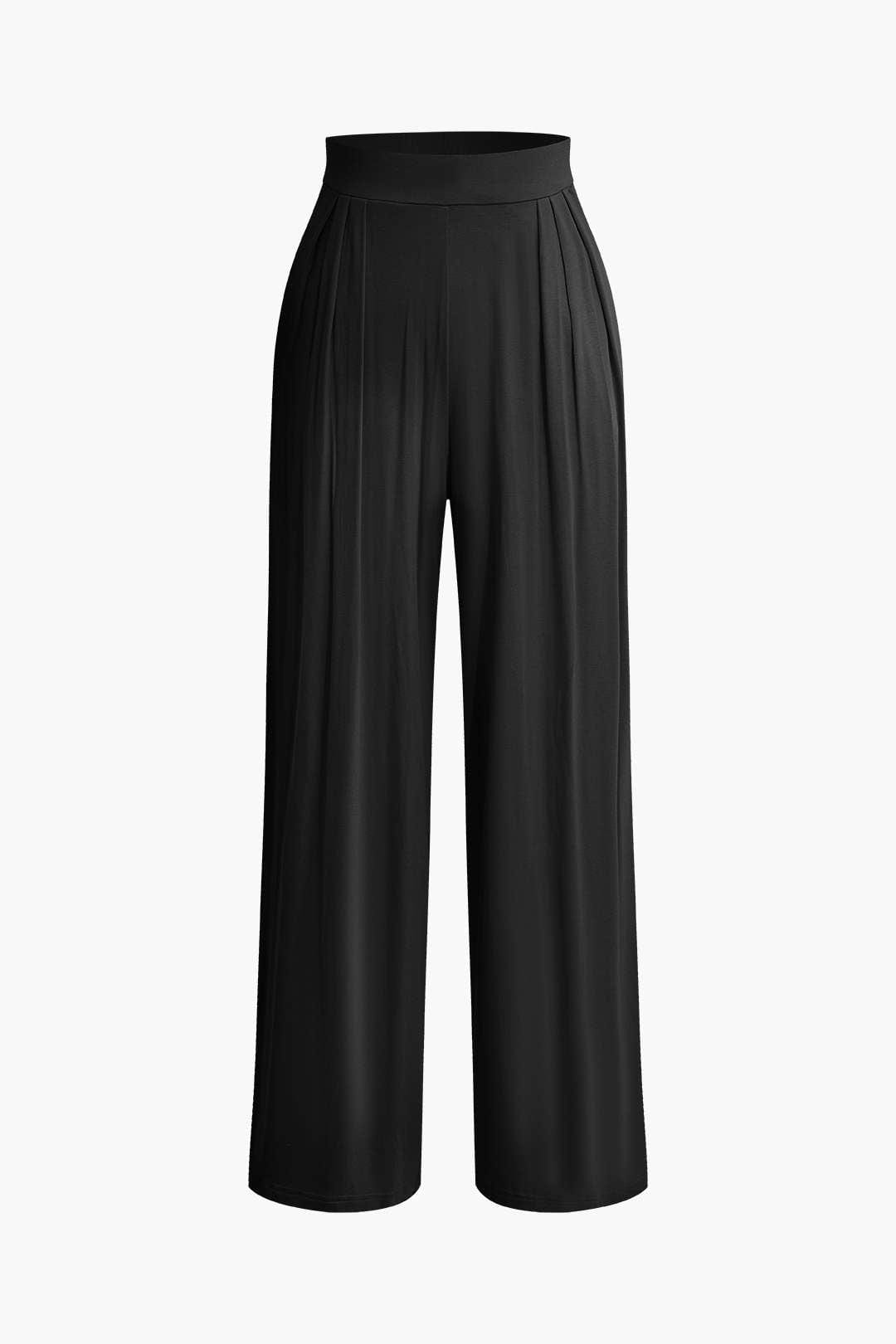 Damen Zweiteiler-Set mit Schleifen-Bandeau und Weitbein-Hose