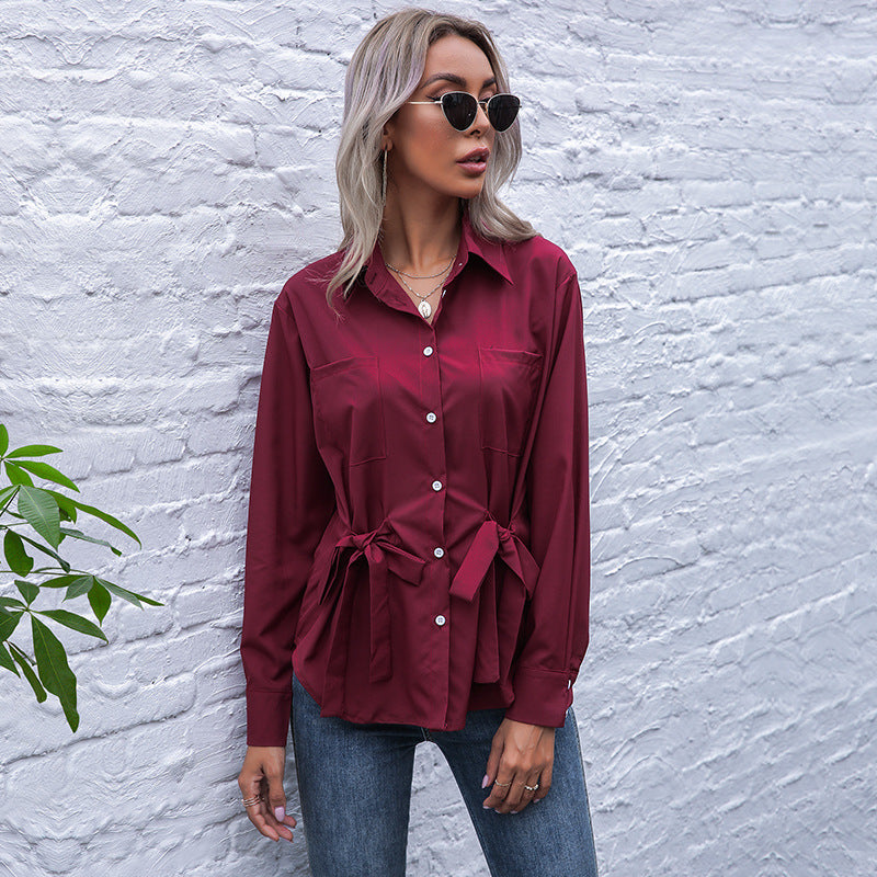 Damen Bluse mit Taillenzug Norvielle - Norvielle