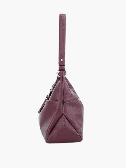 Leder Hobo-Tasche Weich Reißverschluss