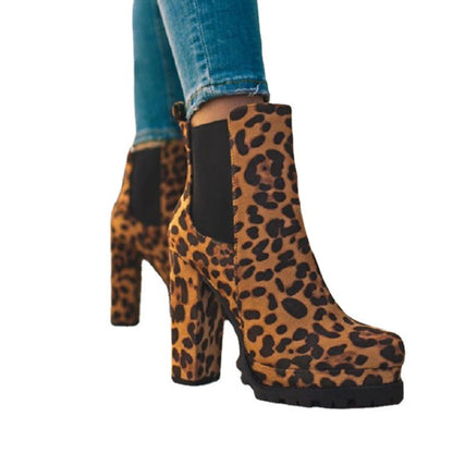 Norvielle Damen Stiefelette Runde Fußspitze