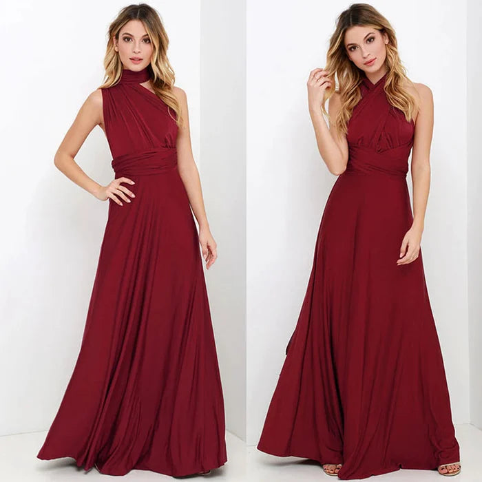 Damen Elastisches Wickelkleid mit Trägern