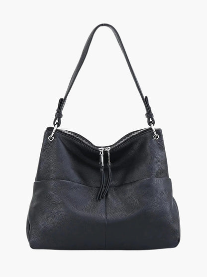 Leder Hobo-Tasche Weich Reißverschluss