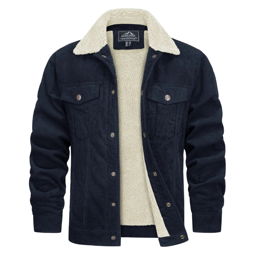 Herren Jacke Knopfverschluss Klassisch