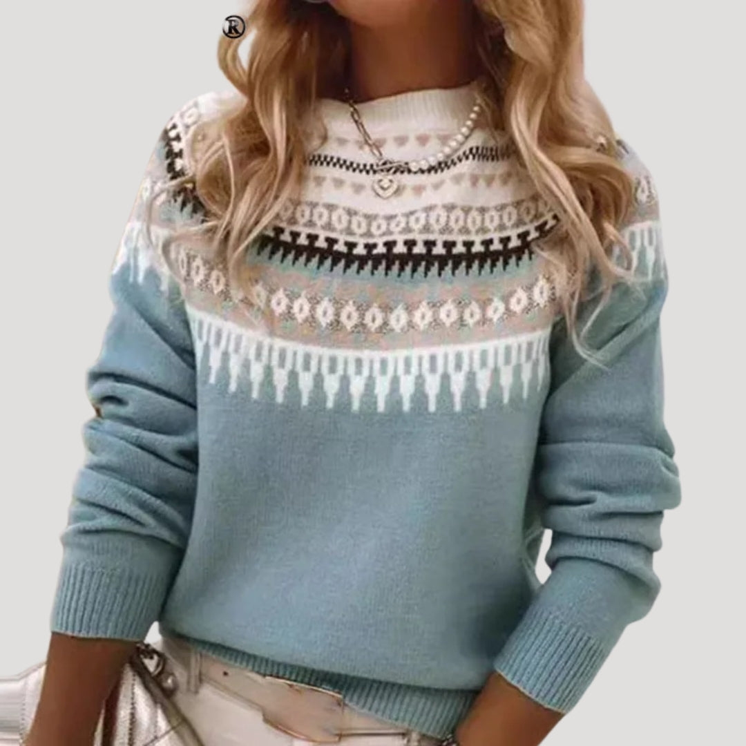 Damen Fair-Isle-Strickpullover Frühling