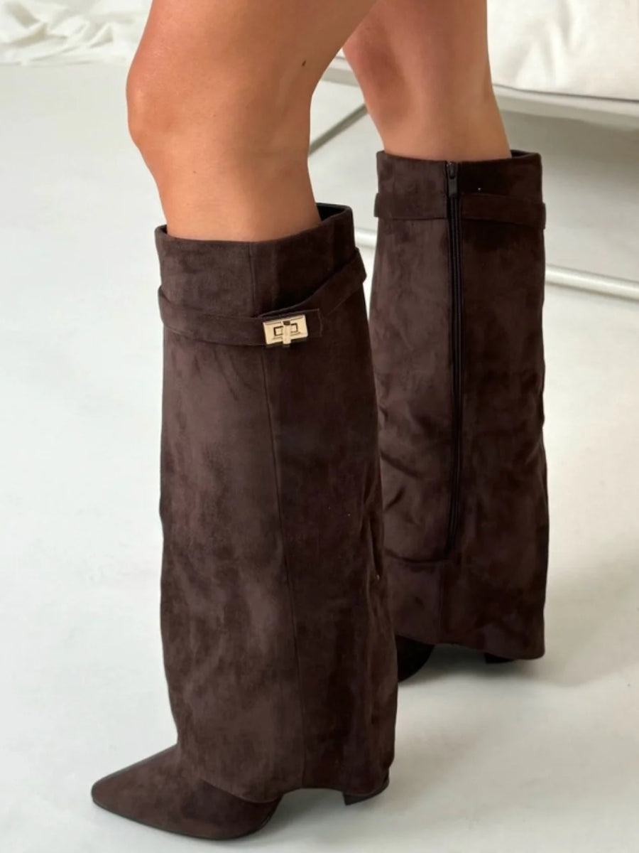 Damen Boots Feines Leder
