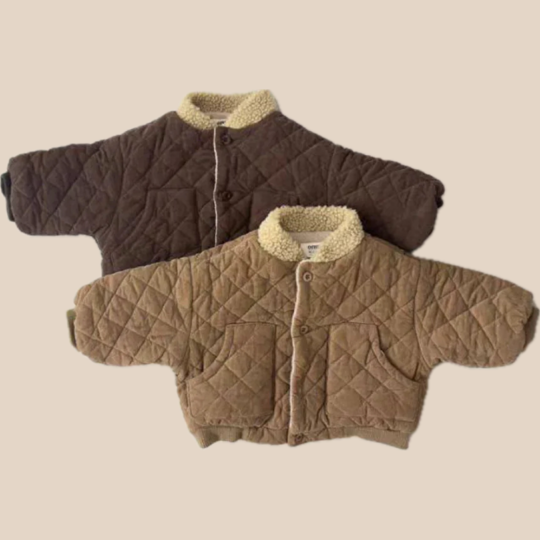 Kinder Winterjacke Sherpa Gepolstert Weich Warm - Norvielle