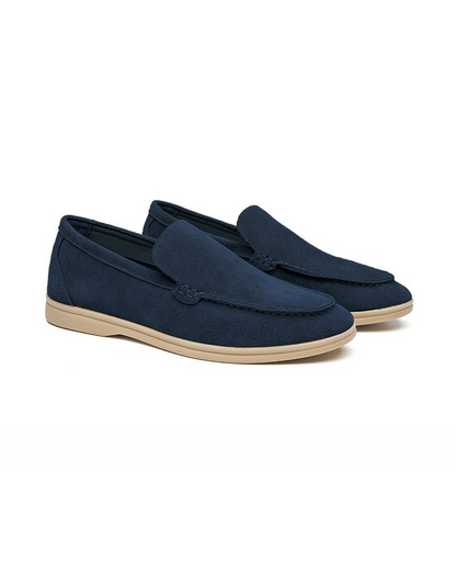 Damen Zopfmuster Pullover & Wildleder Loafer 2-teiliges Outfit