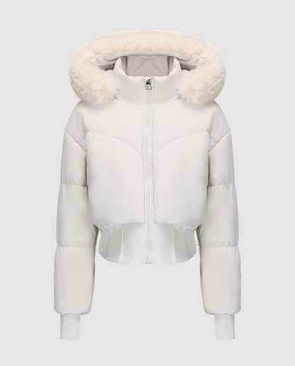 Damen Cropped Daunenjacke Warm