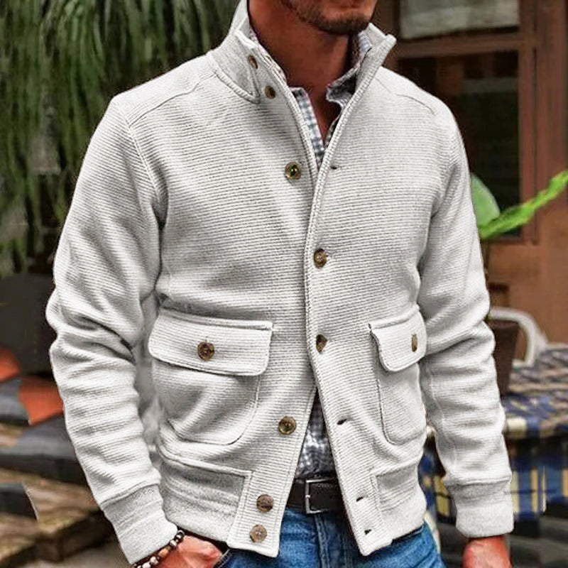 Herren Freizeitjacke Lässig Elegant Beige