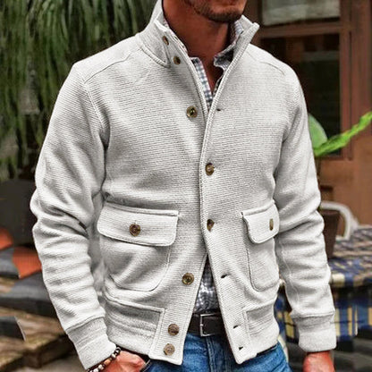 Herren Freizeitjacke Lässig Elegant Beige