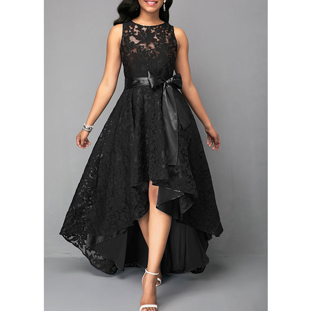 Norvielle Damen Asymmetrisches Spitzenkleid