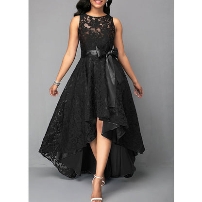 Norvielle Damen Asymmetrisches Spitzenkleid
