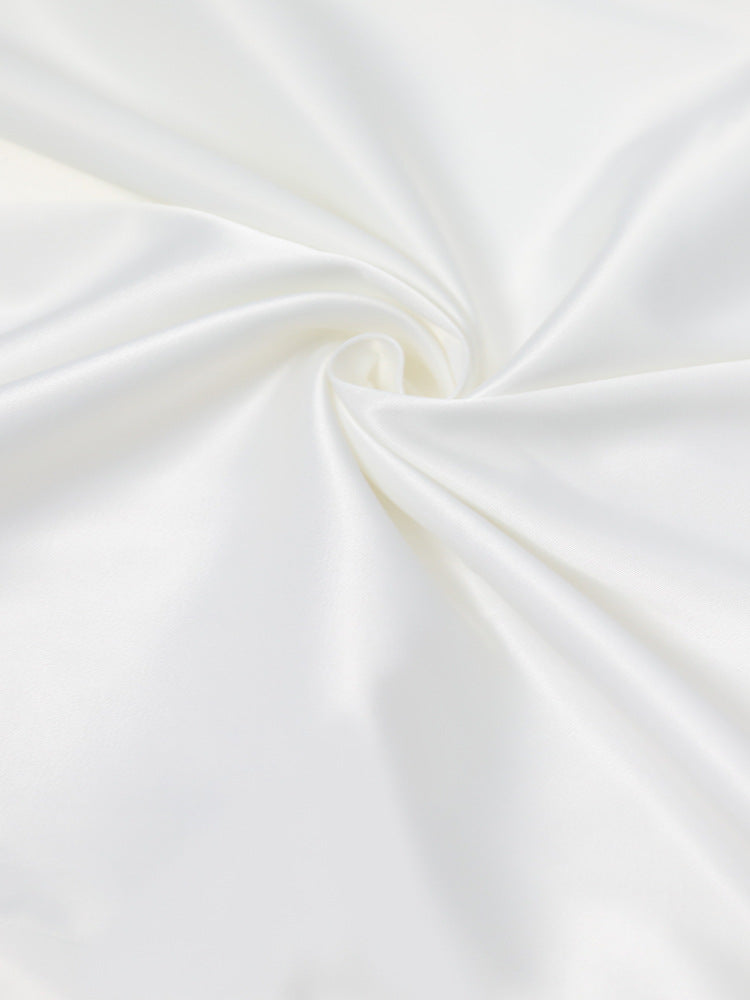 Trägerloses Satin-Midikleid Perlendetail Damenkleid
