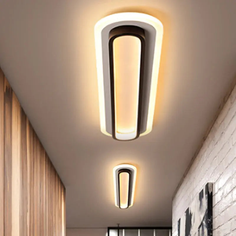 LED-Deckenleuchte Modern Oval Geschichtet Weiss - Norvielle