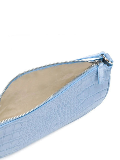 Damen Schultertasche Krokodil-Print Leder