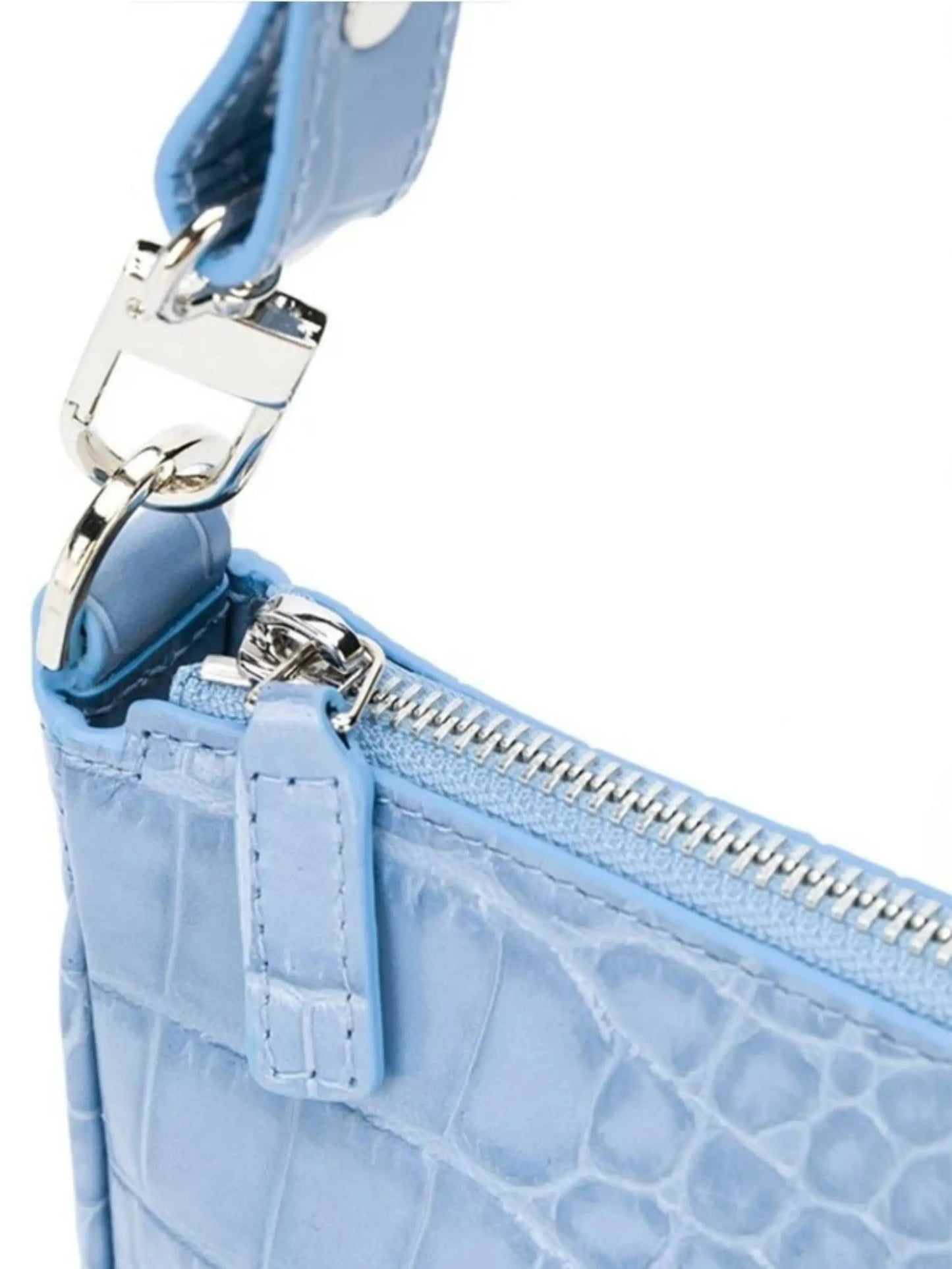 Damen Schultertasche Krokodil-Print Leder