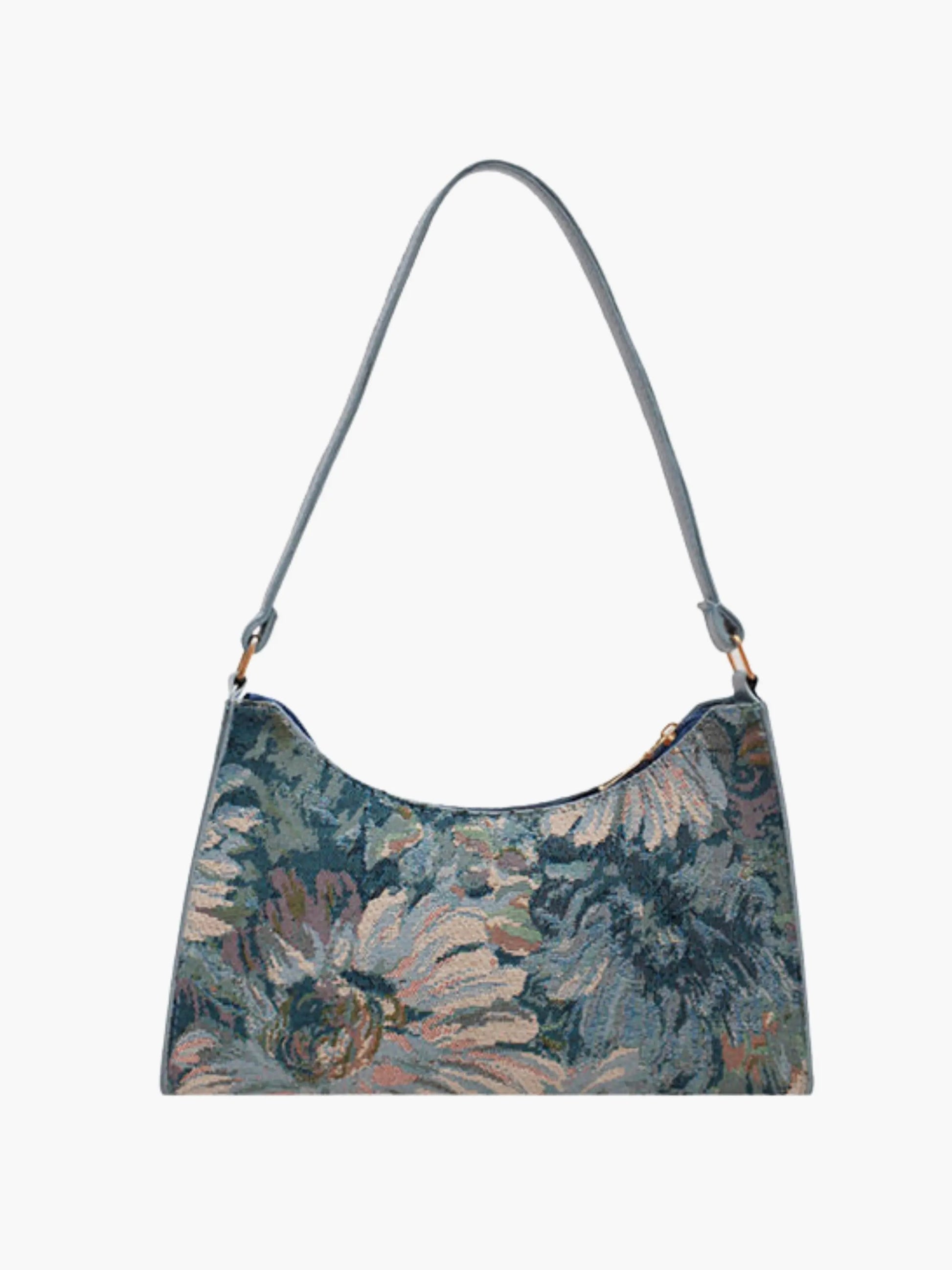 Philine Damen Schultertasche Blumenmuster Tapisserie - Norvielle