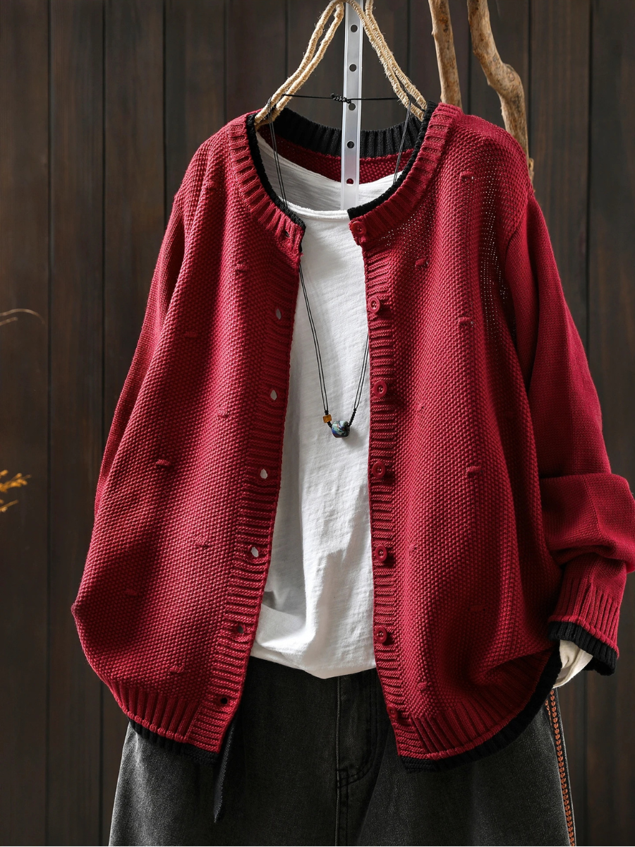 Isolde Texturierter Damen Cardigan