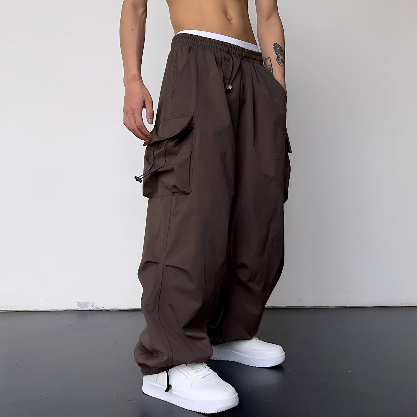 Herren Baggy Cargohose Trendig