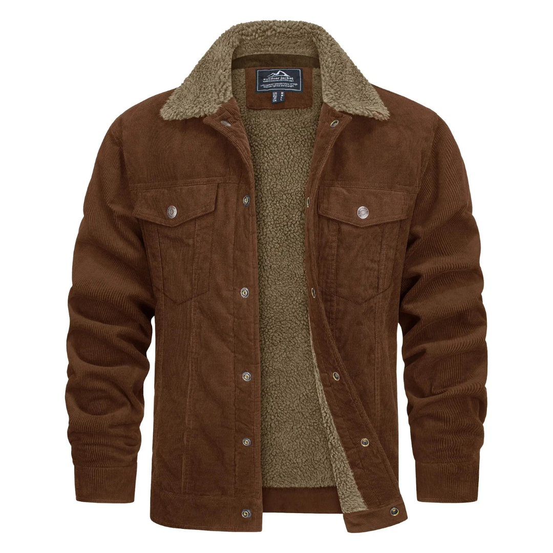 Herren Jacke Knopfverschluss Klassisch
