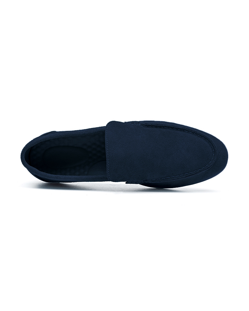 Damen Zopfmuster Pullover & Wildleder Loafer 2-teiliges Outfit