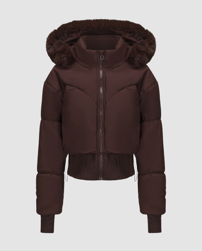 Damen Cropped Daunenjacke Warm