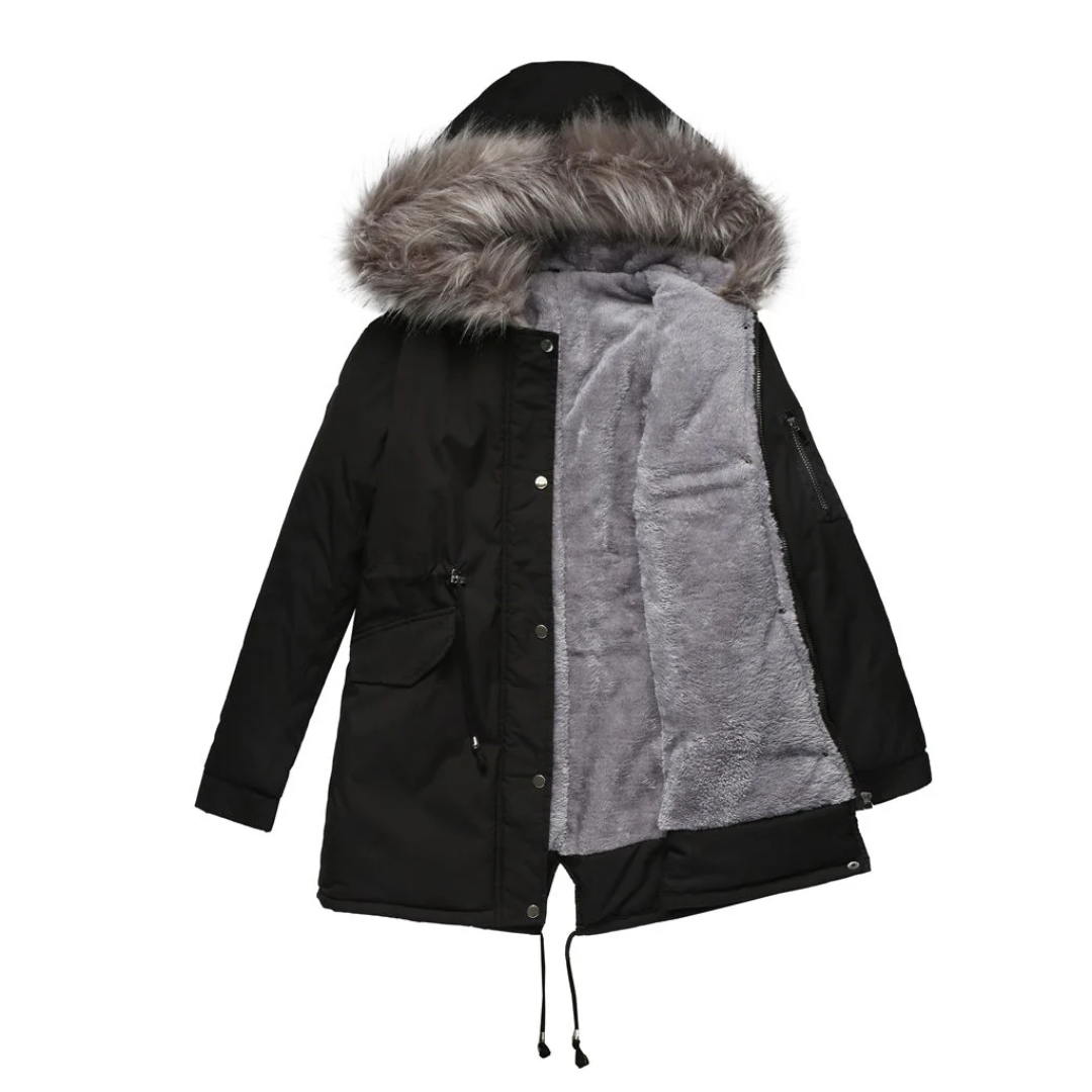 Damen Winterjacke Langärmlig Warm