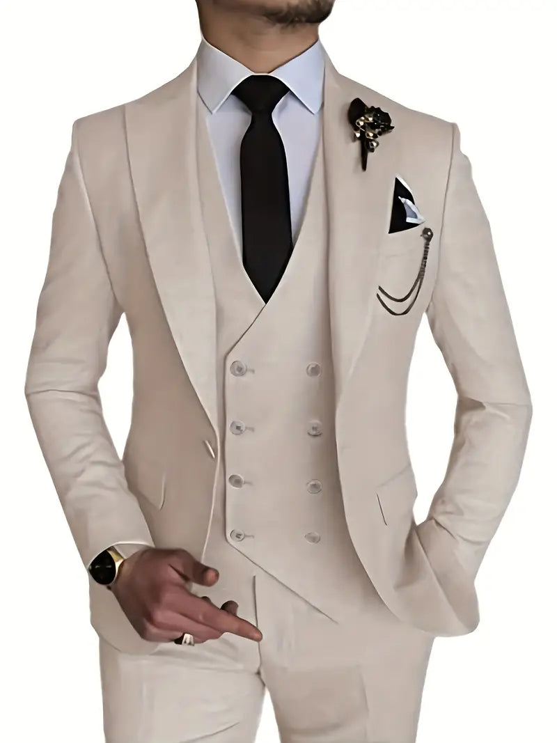 Herren Business-Anzug Blazer, Weste und Hose
