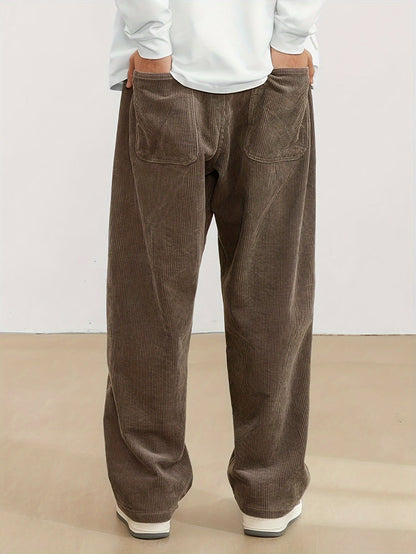 Herren Cordhose Weit Schnitt Bequem