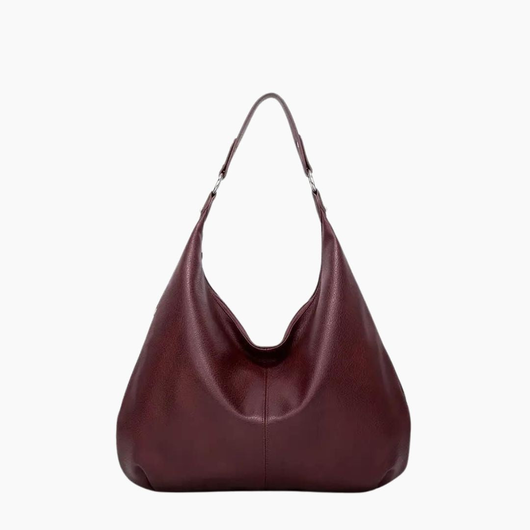Norvielle Damen Hobo-Tasche Vegan Ledersatz Schwarz - Norvielle
