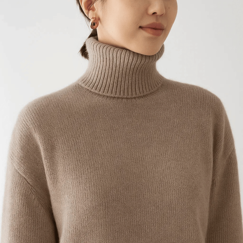 Norvielle Damen Kaschmir Rollkragenpullover