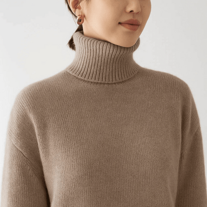 Norvielle Damen Kaschmir Rollkragenpullover