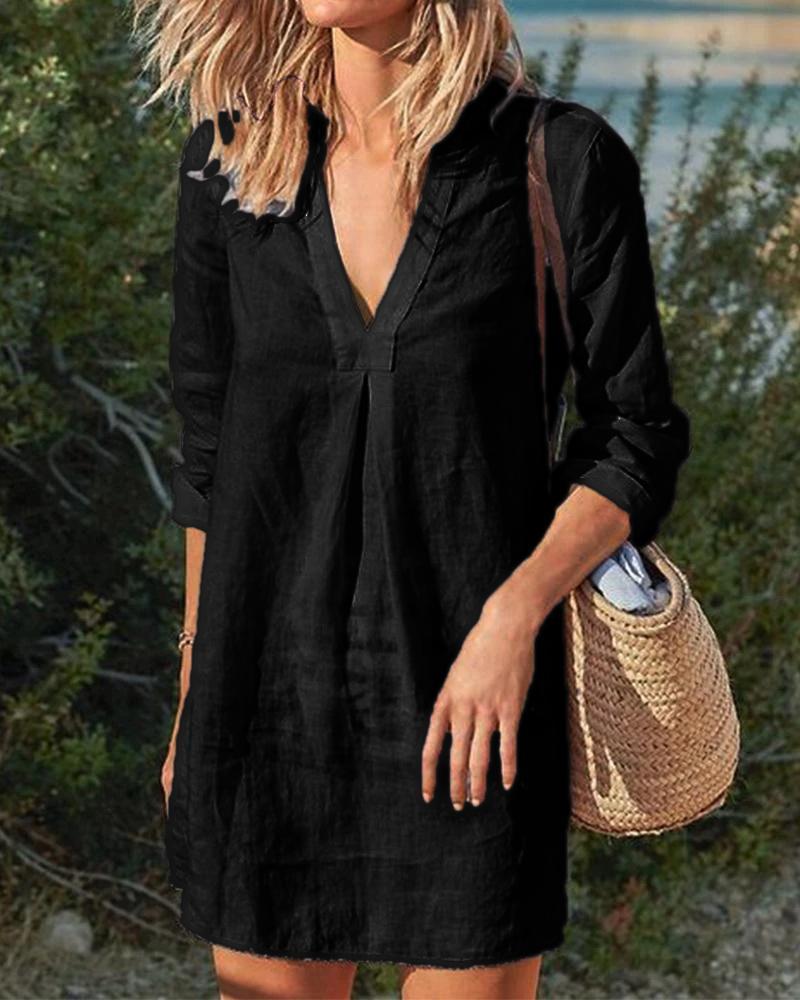 Norvielle Damen Tunikakleid Sommerkleid Leicht