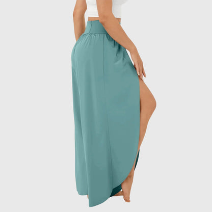 Damen Weite Boho-Hose mit Schlitzdesign