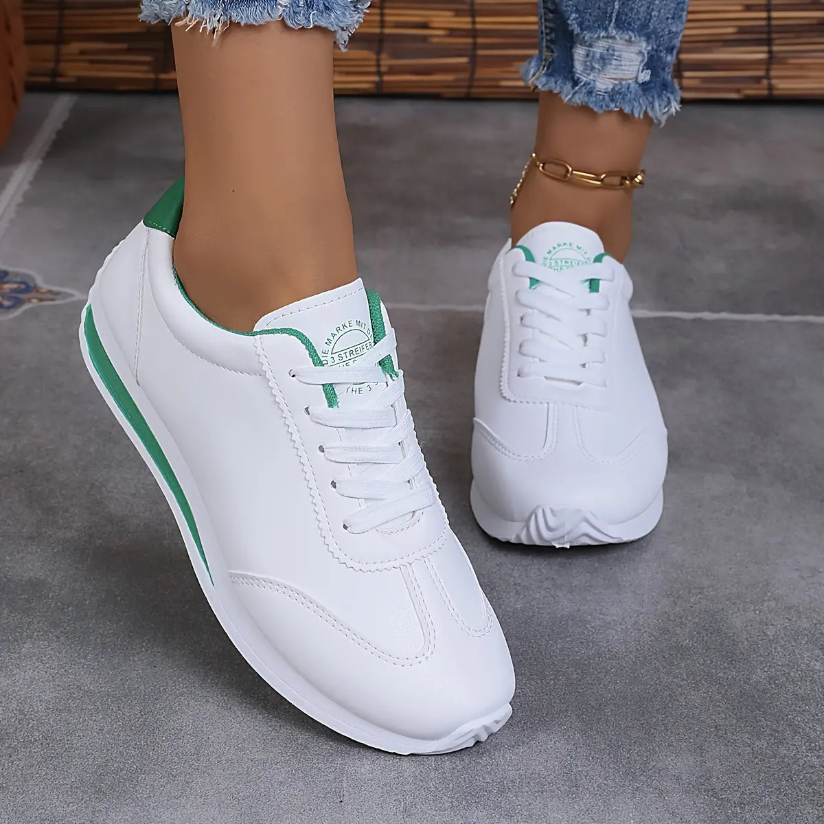 Damen Sneaker Weiß Bequem