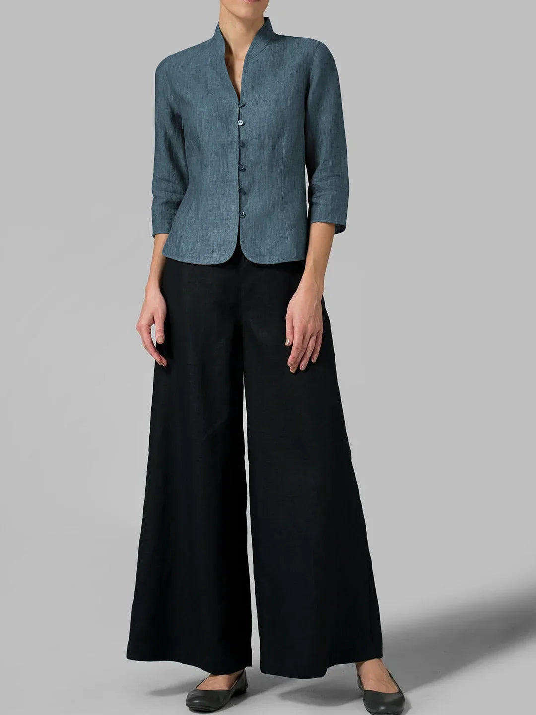 Damen Bluse Hochkragen Qualität